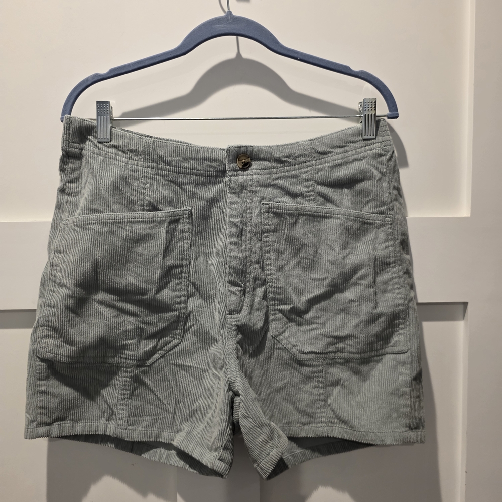 Kavu Light Sage Green Corduroy Cargo Shorts